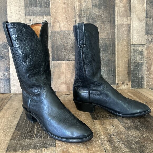 Lucchese 1883 Black N7496R4 Western Cowboy Boots Mens 11 D - Picture 2 of 12